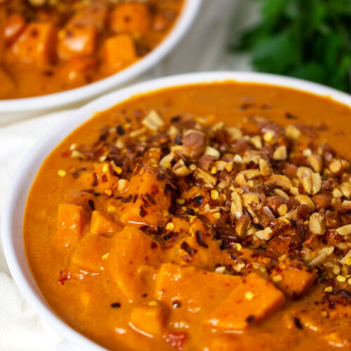 Sweet Potato Bisque with Cinnamon Croutons - The Endless Meal®