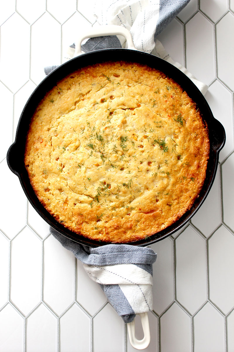 Skillet Mexican Cornbread - Chips & Pepper